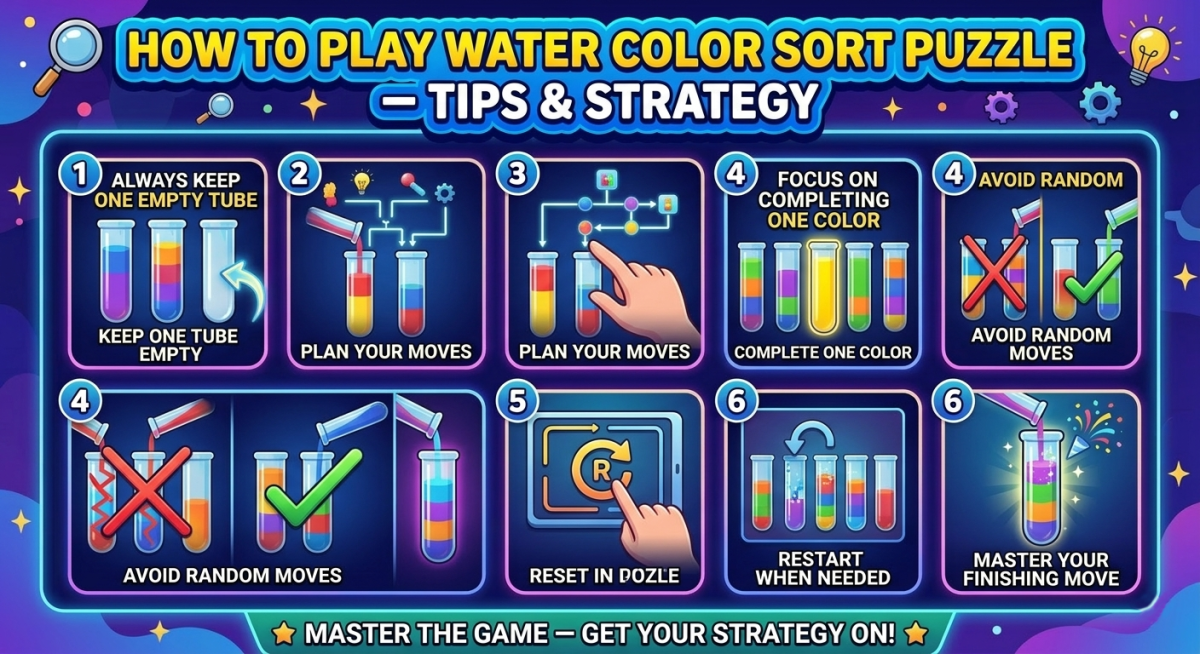 How to Play Water Color Sort Puzzle — Tips and Strategy | FreeGamingPC